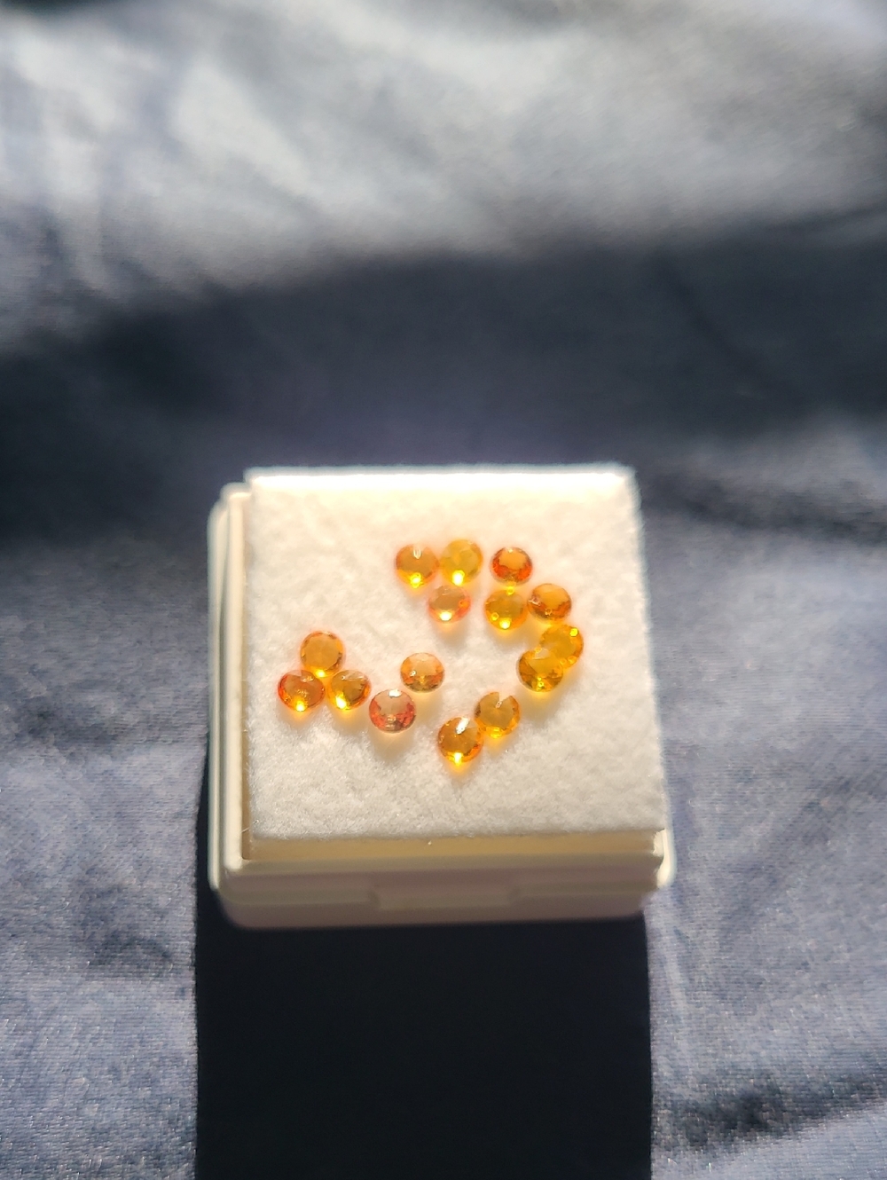Round Orange Songea Sapphire Gemstones